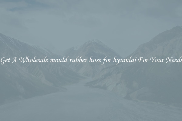 Get A Wholesale mould rubber hose for hyundai For Your Needs