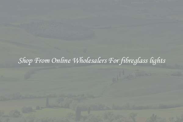 Shop From Online Wholesalers For fibreglass lights