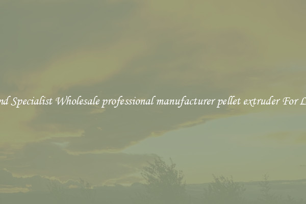  Find Specialist Wholesale professional manufacturer pellet extruder For Less 
