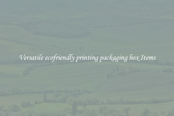 Versatile ecofriendly printing packaging box Items