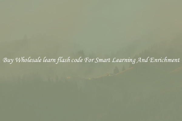 Buy Wholesale learn flash code For Smart Learning And Enrichment