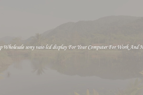 Crisp Wholesale sony vaio lcd display For Your Computer For Work And Home