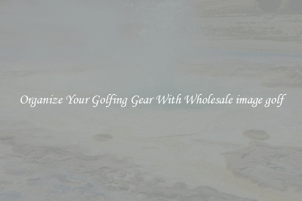Organize Your Golfing Gear With Wholesale image golf
