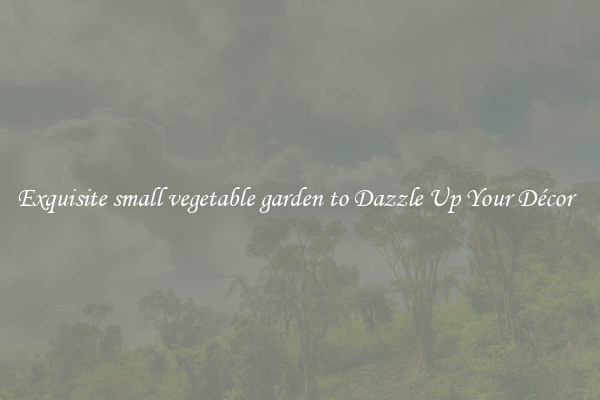 Exquisite small vegetable garden to Dazzle Up Your Décor  