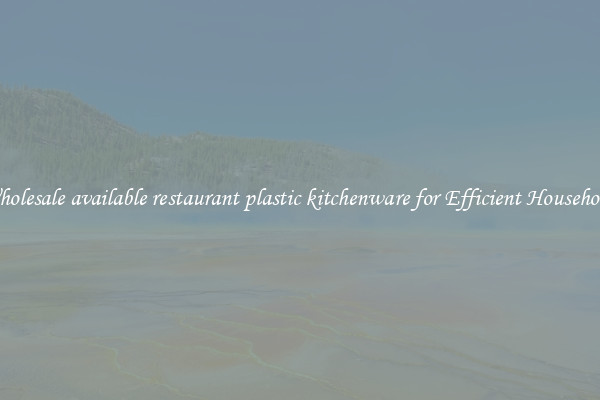 Wholesale available restaurant plastic kitchenware for Efficient Households